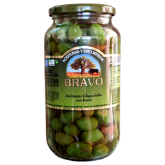 Оливки зелені з кісточкою Bravo Aceitunas Chupadedos con hueso пальчики 1 кг 6270215 фото Деліціо фуд