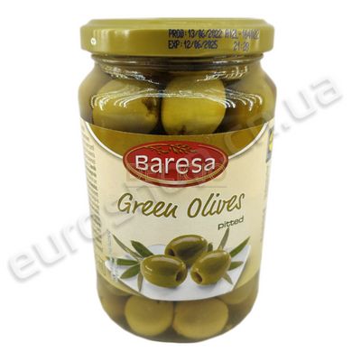 Оливки Baresa - зелені без кісточки 340 г 6264217 фото Деліціо фуд