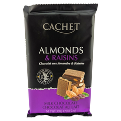 Молочний шоколад Cachet Almonds & Raisins - Мигдаль і родзинки 300 г 6260481 фото Деліціо фуд