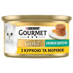 Вологий корм для кішок Purina Gourmet Gold Ніжні биточки з Куркою та Морквою 85г