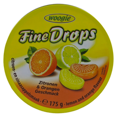 Льодяники Woogie Fine Drops Zitronen & Orangen - Лимон и Апельсин 200г 5036 фото Деліціо фуд