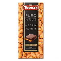 Шоколад Torras чорний з мигдалем 150г 6271679 фото Деліціо фуд