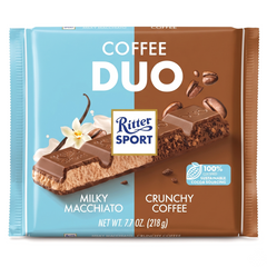 Шоколад молочний Ritter Sport Duo Milky Macchiato Crunchy Coffee 218 г 6271683 фото Деліціо фуд