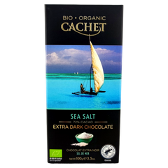 Шоколад екстра чорний Cachet Bio Organic Sea Salt 72% 100 г 6260474 фото Деліціо фуд