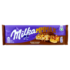 Альпійський молочний шоколад Milka MMMAX Peanut Caramel 300 г 6261001 фото Деліціо фуд