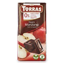 Шоколад без цукру Torras чорний з яблуком 75 г 6271751 фото Деліціо фуд