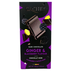 Шоколад чорний Cachet Ginger & Blackberry 100 г 6260466 фото Деліціо фуд