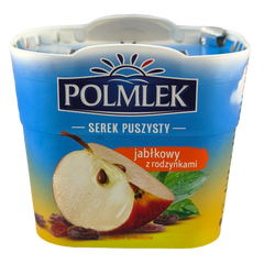 Сир м'який вершковий Polmlek Capresi яблуко і родзинки 150 г 6263115 фото Деліціо фуд