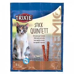Ласощі для кішок Trixie 42723 Premio Quadro-Sticks ягня і індичка 5*5г