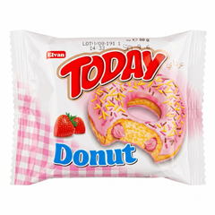 Пончик Elvan Today Donut Strawberry 50 г 6271640 фото Деліціо фуд