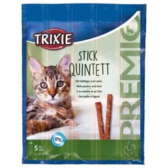 Ласощі для кішок Trixie 42724 Premio Quadro-Stick палички з домашнім птахом та печінкою 5*5г