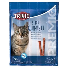 Ласощі для кішок Trixie 42725 Premio Quadro-Sticks лосось і форель 5*5г