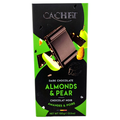 Шоколад чорний Cachet Almonds & Pear 100 г 6260464 фото Деліціо фуд