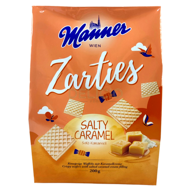 Вафлі Manner Zarties з начинкою солона карамель 200г 6269495 фото Деліціо фуд