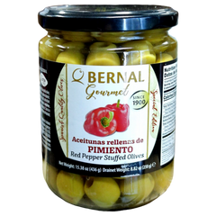 Оливки зелені з перцем Bernal Pimiento 436/250г 6270693 фото Деліціо фуд