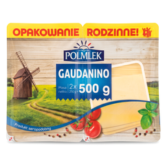 Сир нарізка Polmlek Gaudanino 500г (2*250г) 6271705 фото Деліціо фуд