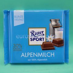 Шоколад молочний Ritter Sport Alpine Milk - Альпійське молоко 100 г 5065 фото Деліціо фуд