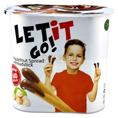 Палички Let it go + шоколадна паста Hazelnut + Breadstick 50г 6269541 фото Деліціо фуд