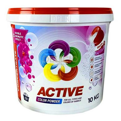 Порошок для прання ACTIVE Color для кольорових тканин 10кг  009166 фото Деліціо фуд