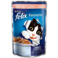 Вологий корм для кішок з лососем в желе Purina Felix Fantastic 85г