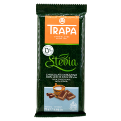 Шоколад Trapa Stevia молочний 75 г 6261426 фото Деліціо фуд