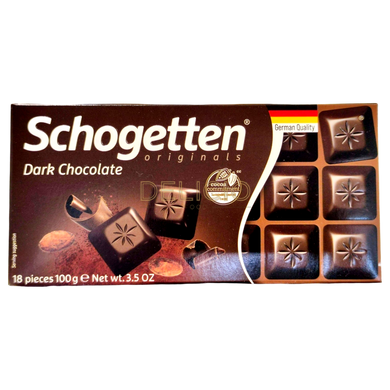 Шоколад Schogetten Dark Chocolate - Чорний 100 г 5100 фото Деліціо фуд