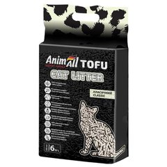 Наповнювач для котячого туалету AnimAll Тофу Classic Соєвий грудкувальний 2.6 кг (6 л)