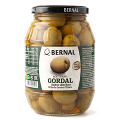 Оливки зелені гігант Bernal Gordal з кісточкою в маринаді з анчоусів 950 г 6271660 фото Деліціо фуд