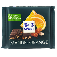 Шоколад молочний Ritter Sport Mandel Orange 100 г 6262569 фото Деліціо фуд