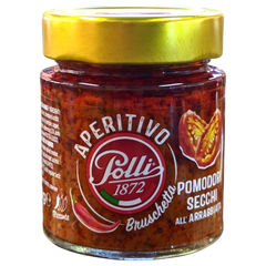 Намазка POLLI BRUSCHETTA pomodori secchi all'arrabbiata 140г 6271008 фото Деліціо фуд