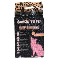 Наповнювач для котячого туалету AnimAll Тофу з ароматом персика Соєвий грудкувальний 2.6 кг (6 л)