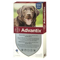 Краплі Bayer Адвантікс від заражень екто паразитами для собак понад 25 кг 1 піпетка