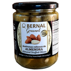 Оливки зелені фаршировані мигдалем Bernal Almendra 436/250г 6270219 фото Деліціо фуд