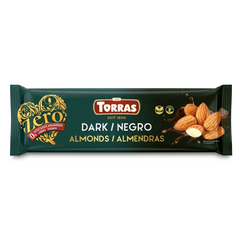 Шоколад без цукру Torras Zero чорний з мигдалем 250г 6264598 фото Деліціо фуд