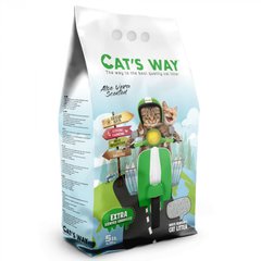 Наповнювач для котячого туалету Cat's Way Aloe Vera бентонітовий 5л (Зелений)