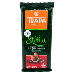 Шоколад чорний Trapa Stevia Noir 0% Added Sugar 80% 75 г 6261420 фото Деліціо фуд